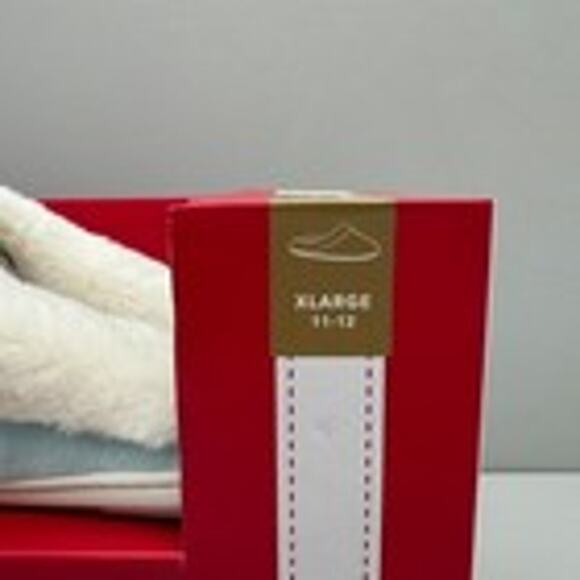 Charter Club Slippers Womens XL 11-12 Blue Snowflakes Cozy Comfy Festive Lounge - Picture 7 of 9